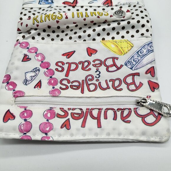 Brighton Chic Du Juor Fabric Jewelry Roll Up Travel Case Bag - Picture 2 of 9